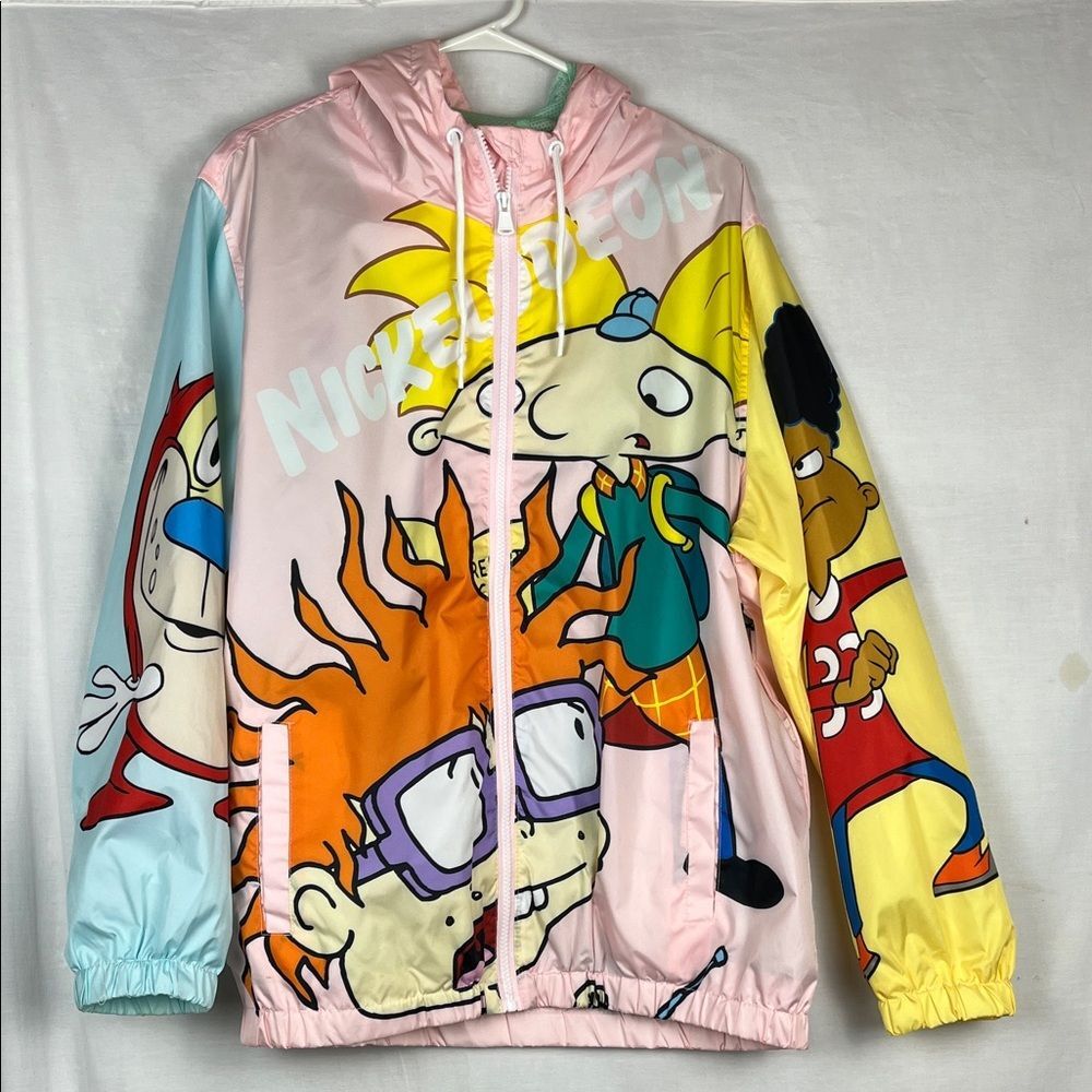 Nickelodeon X Members Pink Only All Over Print Rugrats Hooded Windbreaker